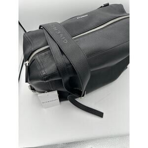 Givenchy Black Leatger Pebble Textured Large Pandora Travel Bag